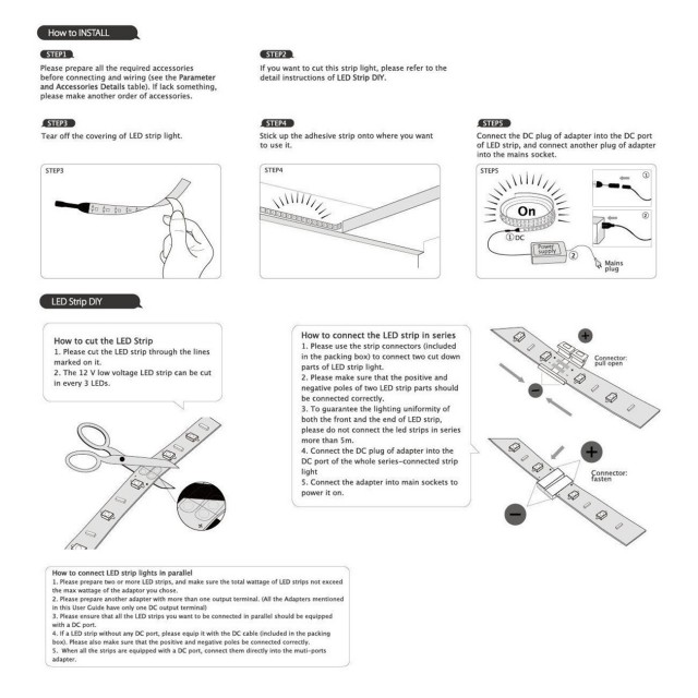 Flexibele DIY-LEIDENE Strooklichten voor Meubilair van de Macht van de de Uitrustings72w Lamp van de Schakelaarcontrole